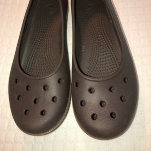 Brown Flat crocs
